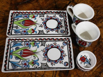 Doppelte Tulpen für zwei türkische Kaffee-Set - 3