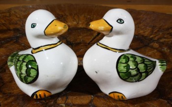 Pair of Ceramic Dove Figurines - 2