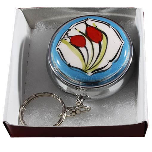 Double Tulip and Estuary Pattern Pill Box - 1