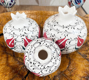 Double Tulip Pomegranate Set - Çini Evi