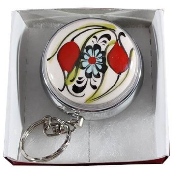 Double Tulips Pattern Pill Box - 1