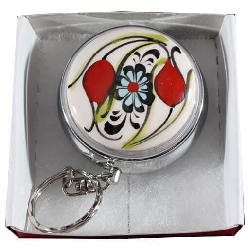 Double Tulips Pattern Pill Box - 1