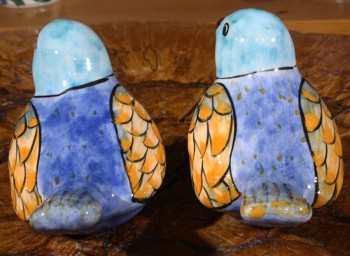 Duo de figurines colombes en céramique d’Iznik - 3