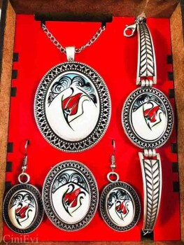 Elegant Tulip Iznik Jewelry Set - 2