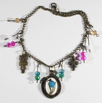 Elegant Tulip İznik Tile Anklet - Çini Evi