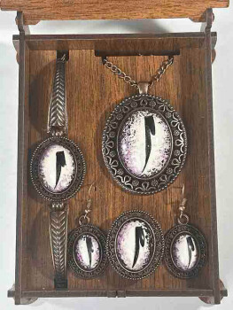 Elif Motif Iznik Ceramic Jewelry Set - 2