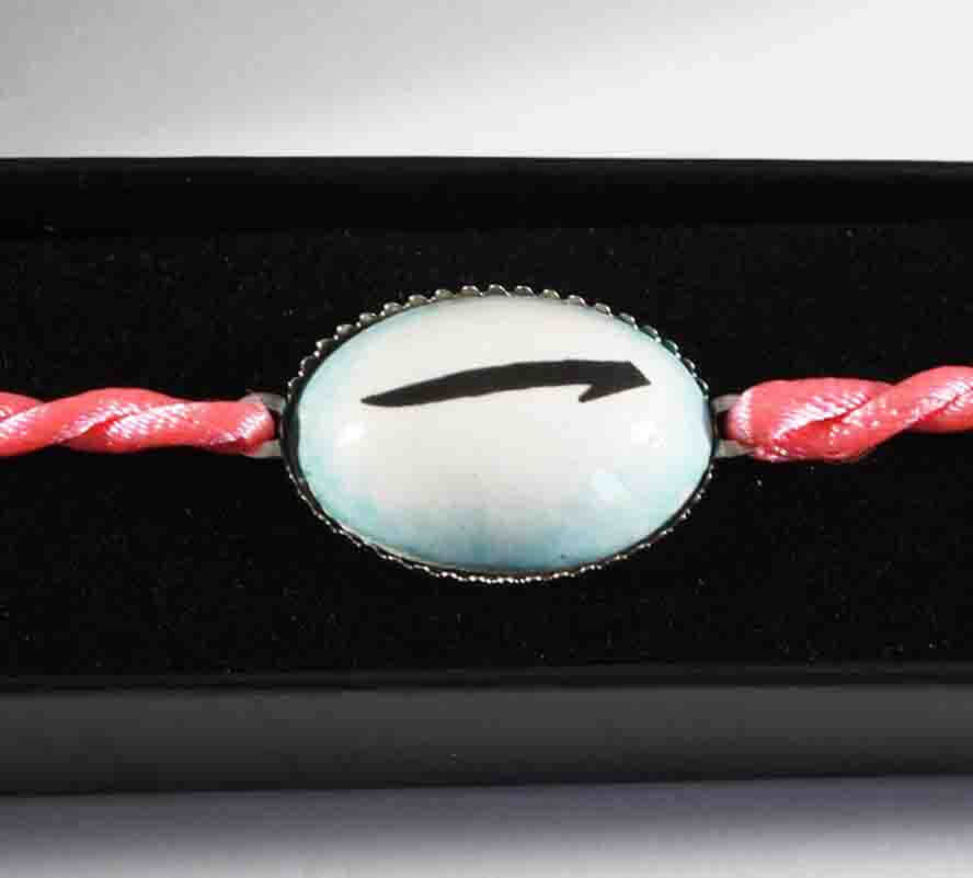 Elif Pattern Iznik Ceramic Bracelet - 1