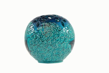 Embossed Tulip Pattern Candle Holder - Çini Evi (1)