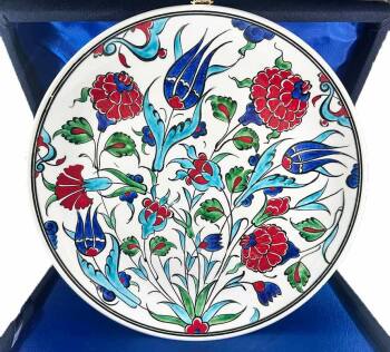 Engagement and Wedding Gift - Iznik Ceramic Plate - Çini Evi