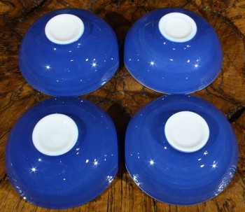Ensemble de 4 bols Iznik bleu et blanc - 2