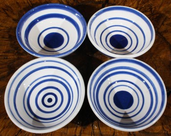 Ensemble de 4 bols Iznik bleu et blanc - 3