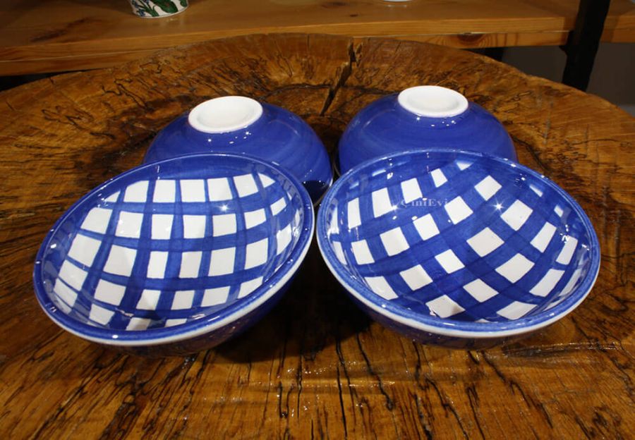 Ensemble de bols Iznik design bleu et blanc - 1