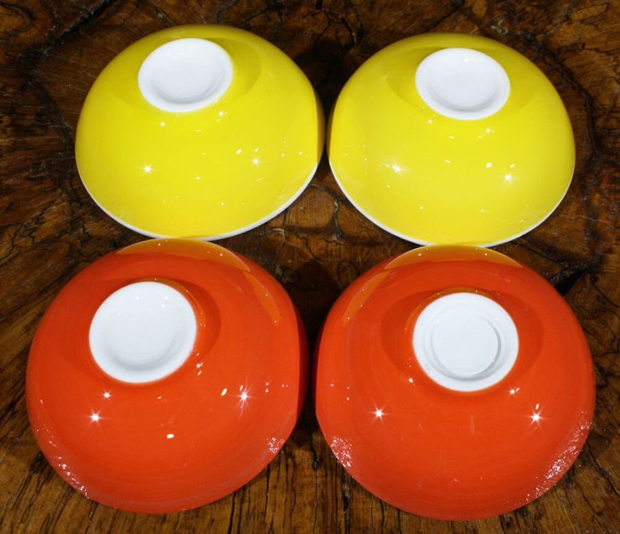 Ensemble de bols Iznik orange et jaune - 3