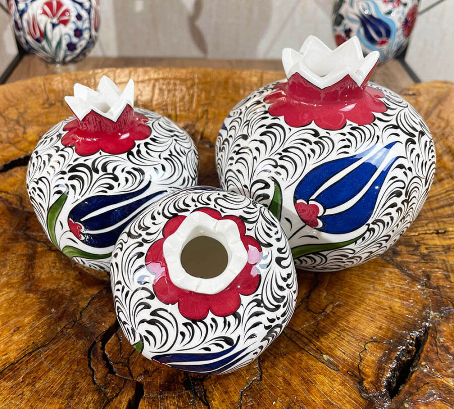 Ensemble de 3 tulipes et grenades - 1