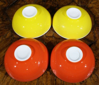 Ensemble de bols orange et jaune - 3