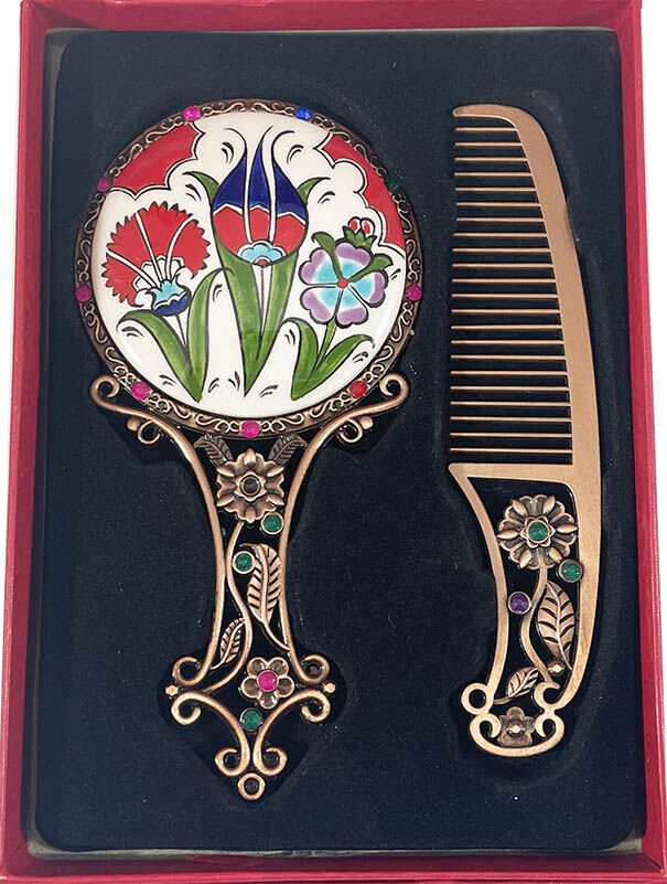 Ensemble de miroir de pétoncle à motifs de caractéristique inversé - 1