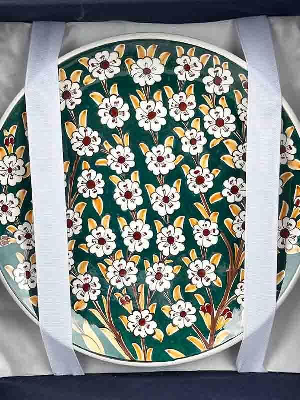 Ensemble vase et assiette d’Iznik motif arbre de vie pour cadeau d’entreprise - 3