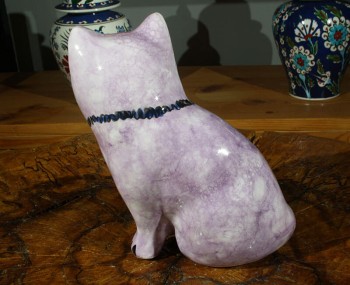 Figurine de poterie de chat innocente - 2