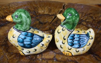 Figurine de poterie Double Ducks - 1