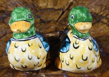 Duo de figurines de canards en céramique - 3