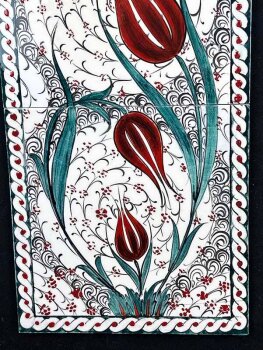 Firmenpräsent – 20×40 cm Iznik-Keramikpaneel mit Passepartout - 3