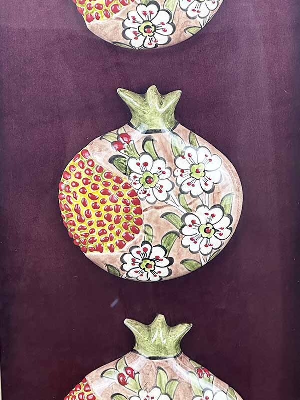 Firmenprotokoll-Geschenk: Iznik-Keramik Granatapfel-Paneel mit Passepartout - 2
