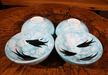 Fish Figure 4-Piece Bowl Set - Çini Evi
