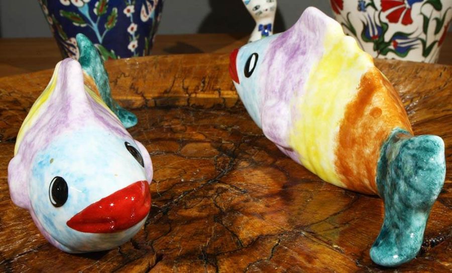 Fish Figurines – Set of 2 Ceramic Fish Figurines - 1