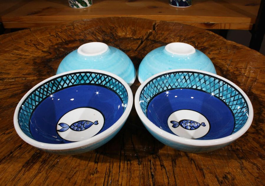 Fish patterned bowl set - 2