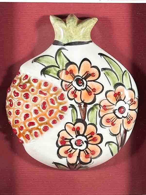 Frühlingsblume – Granatapfel-Plakette mit Iznik-Keramik - 2