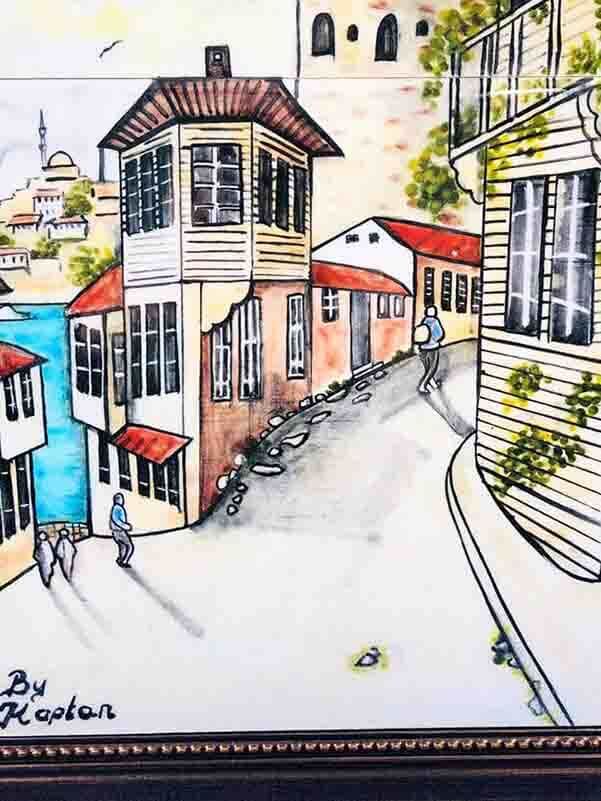 Galata Tower Iznik Ceramic Wall Panel - 4
