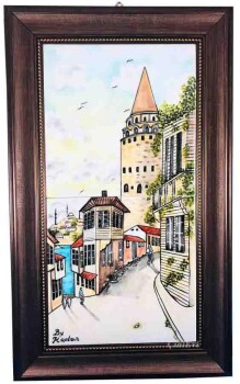 Galata Tower Iznik Ceramic Wall Panel - 2