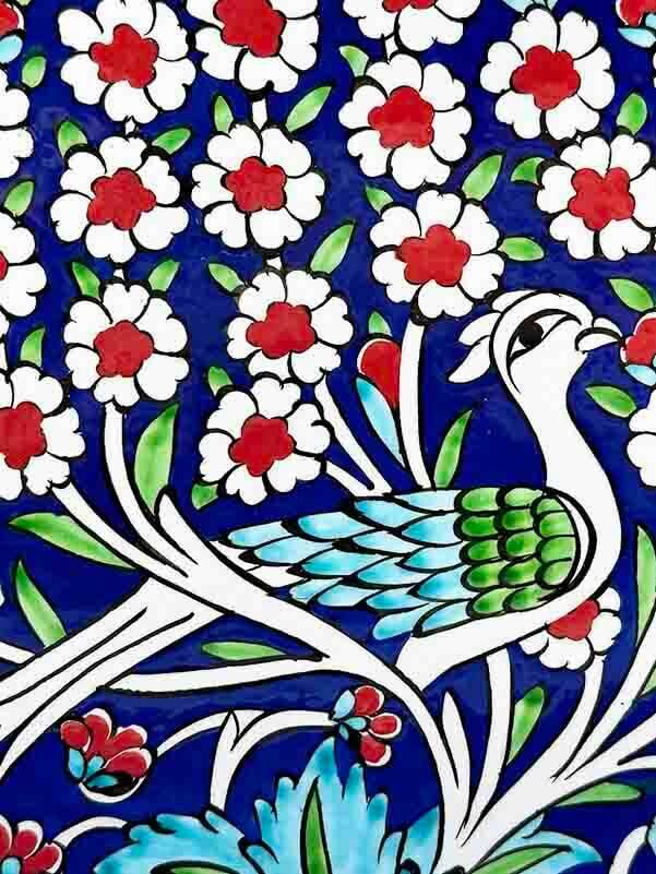 Garden of Paradise Iznik Ceramic Plate 25 cm - 2