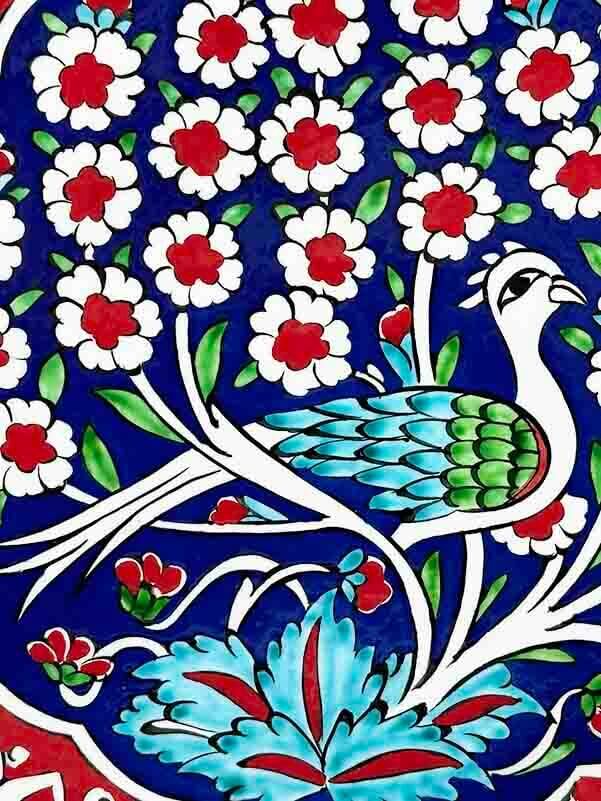 Paradise Garden 30 cm Iznik Ceramic Plate - 2
