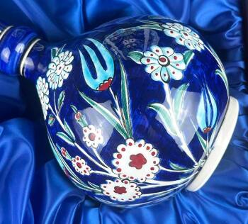 Gece Bahçesi – İznik Çini Vazo Tabak Seti - 3