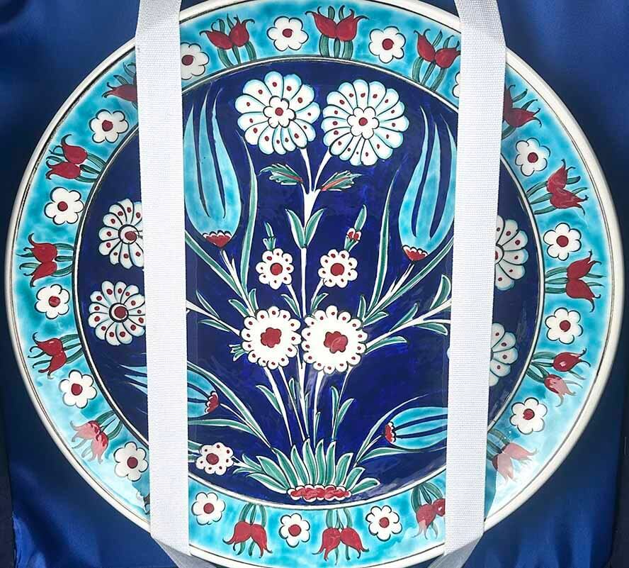 Gece Bahçesi – İznik Çini Vazo Tabak Seti - 4