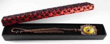 Gelbe Bodendesign Reverse Flat Tulip Iznik Töpferwaren Lesezeichen - Çini Evi (1)