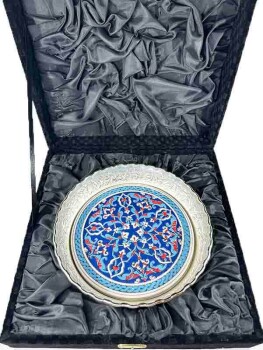 Geometric Pattern Silver Sugar Bowl - 2