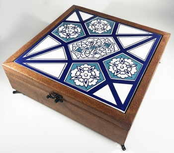 Geschenk für die Dame Holzschmuckschatulle - Çini Evi