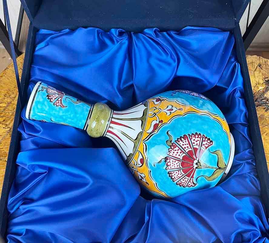 Geschenk für einen Gouverneur | Iznik-Keramikvase und Teller im Set - 5