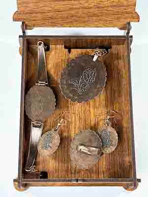 Geschenk für Verliebte – İznik Keramik Schmuckset „Verliebtes Paar“ - 3