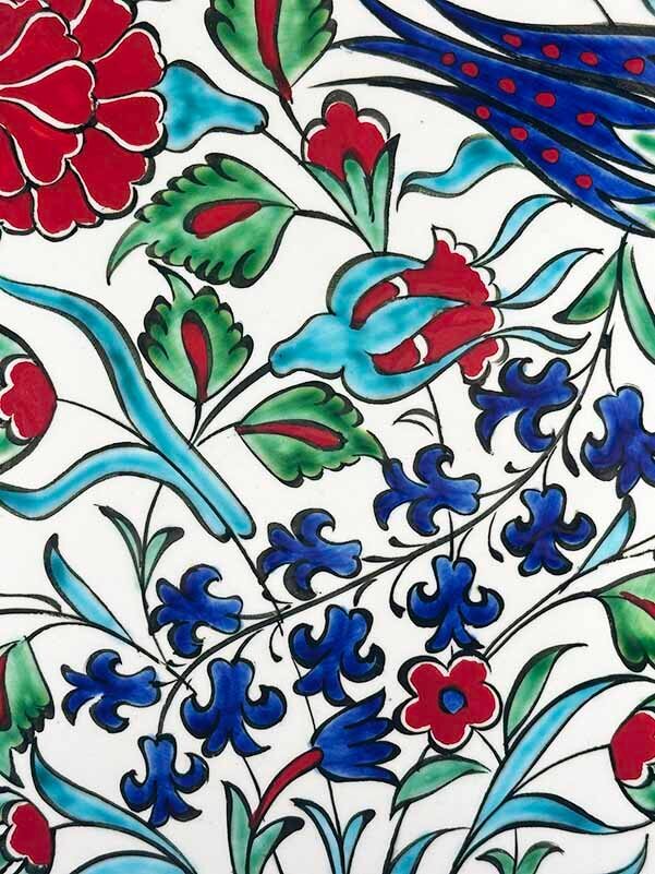 Geschenk zum neuen Geschäft – Iznik-Keramikteller „Garten des Segens“ 25 cm - 2