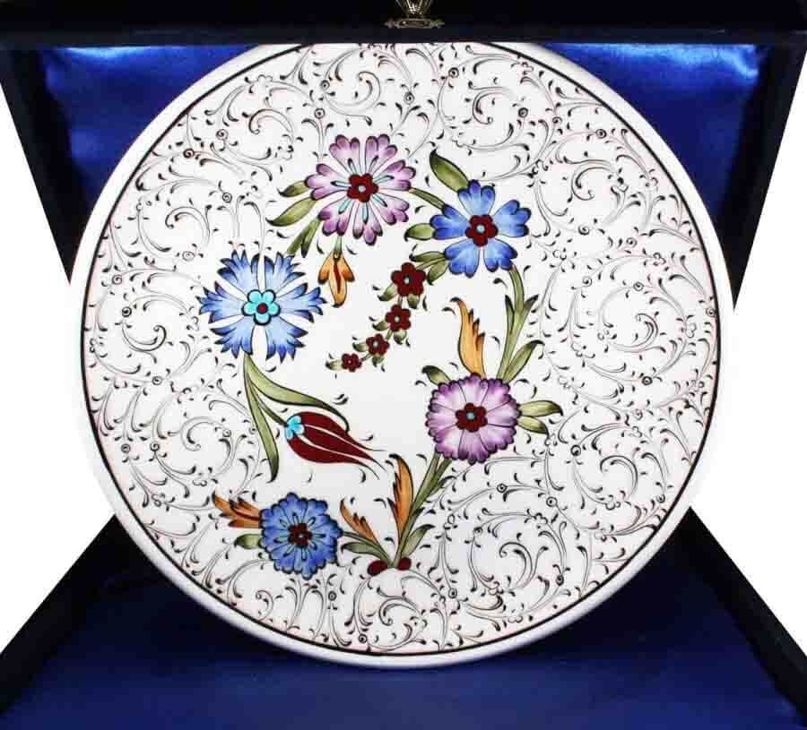 Get Well Soon Gift Iznik Ceramic Plate - 1