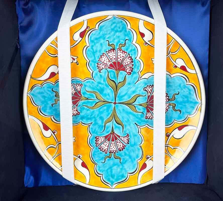 Gift for a Governor | Iznik Tile Vase and Plate Set - 3