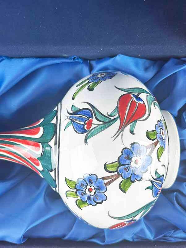 Gift for a Foreign Partner - Handmade Iznik Ceramic Vase - 3