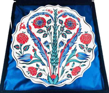 Gift for Mayor 30 cm Iznik Ceramic Plate - 3