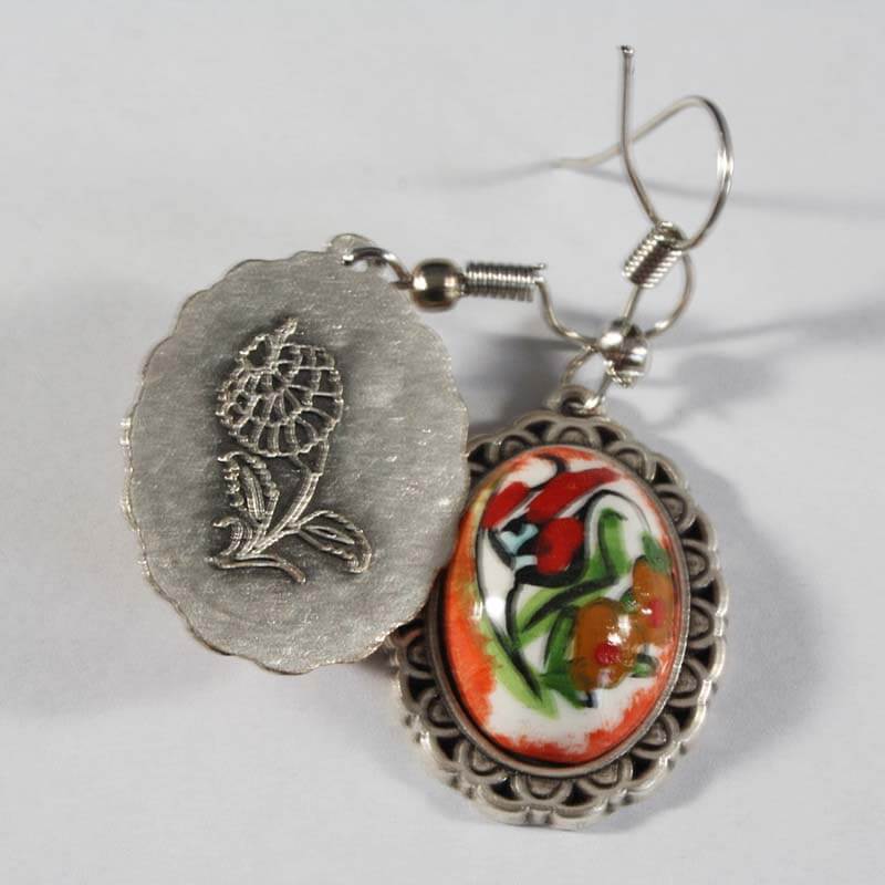 Gift to friend Iznik earrings - 2