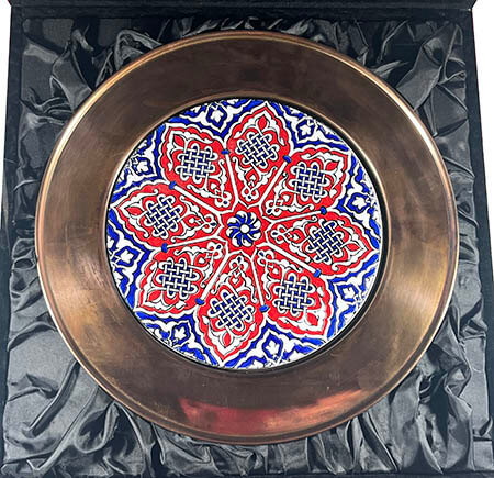 GIFT TO THE STATE ERKANA, 25CM Copper Plate - 3
