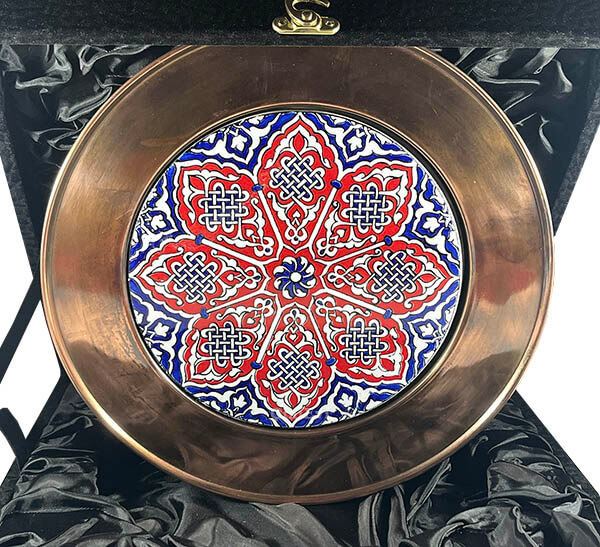 GIFT TO THE STATE ERKANA, 25CM Copper Plate - 1