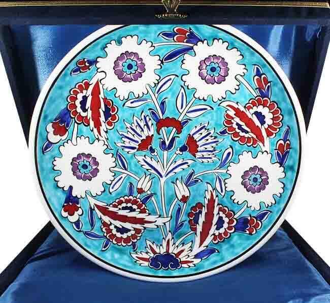 Global Gift 25 cm Iznik Ceramic Plate - 1